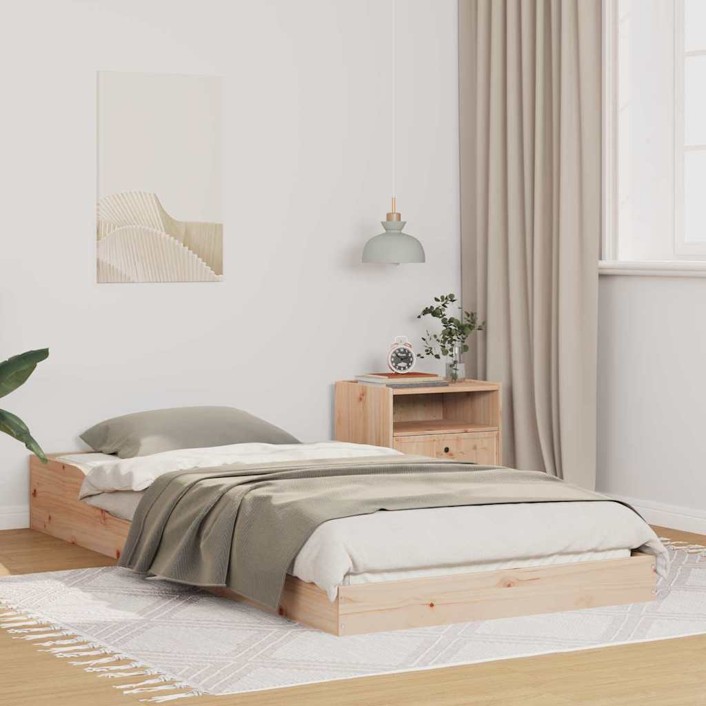 Bettgestell Braun 90 x 220 cm Massivholz Kiefer